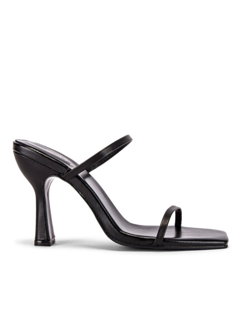 RAYE Rouge Leather Black Slip On Heeled Sandals - Picture 4 of 13